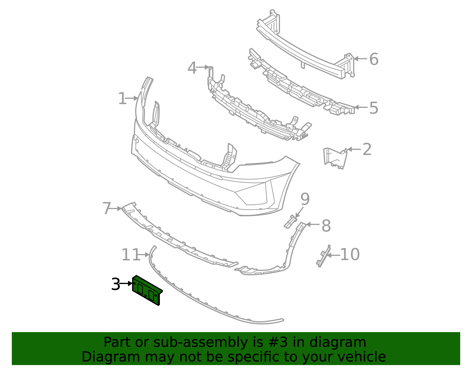 86519-R5PA0 - License Bracket 2024-2025 Kia Sorento | Kia.Parts Store