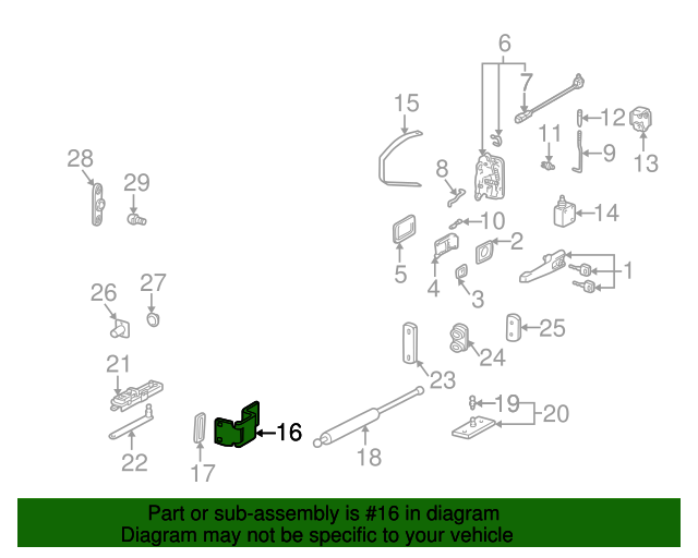 463-740-66-00 - Hinge 2002-2018 Mercedes-Benz | Mercedes-Benz USA Parts