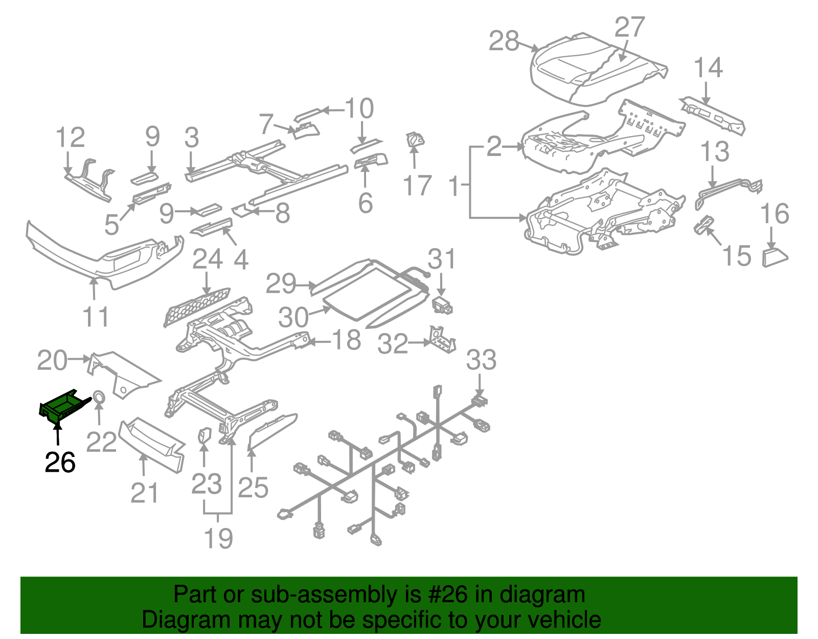 Storage Drawer - Volkswagen (7L0882602R7D6)