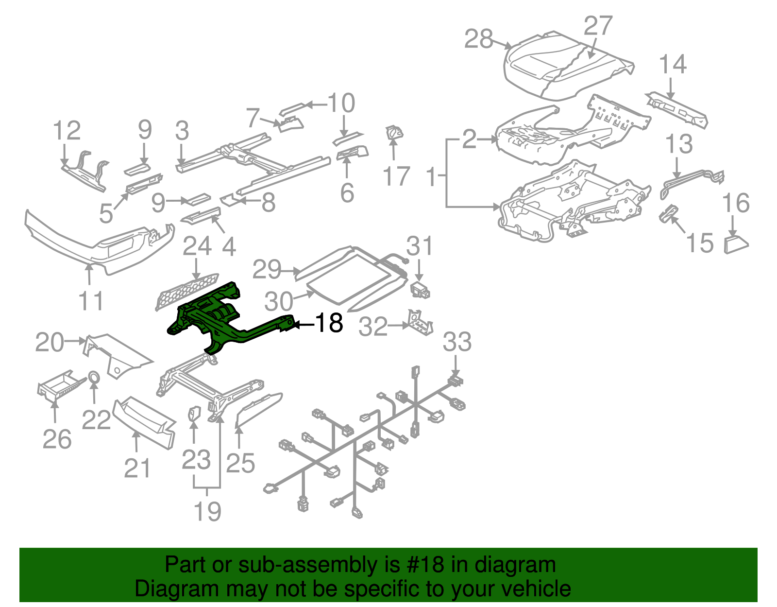 Seat Bracket - Volkswagen (7L0-881-678-G)
