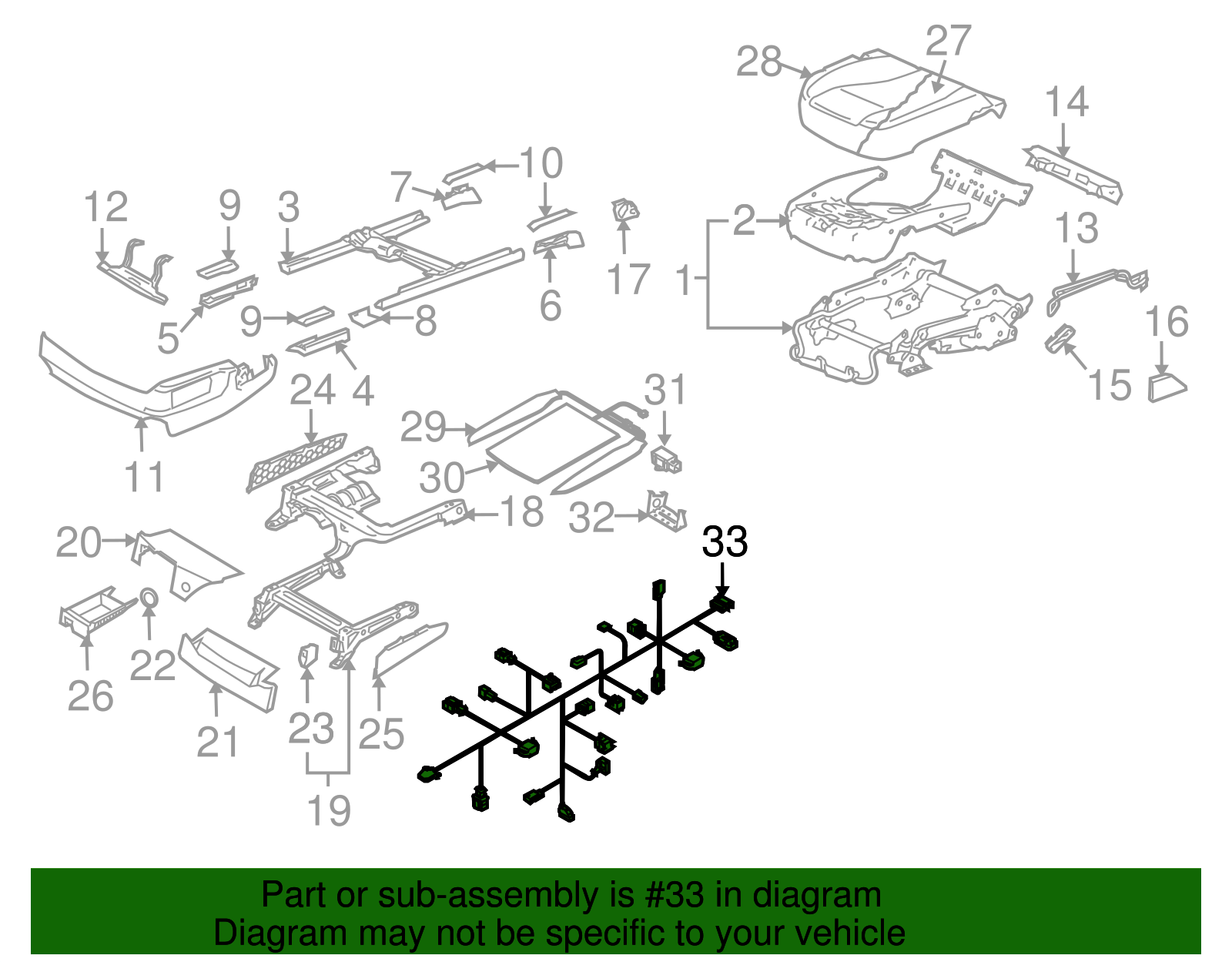 Wire Harness - Volkswagen (7L0-971-363-CE)