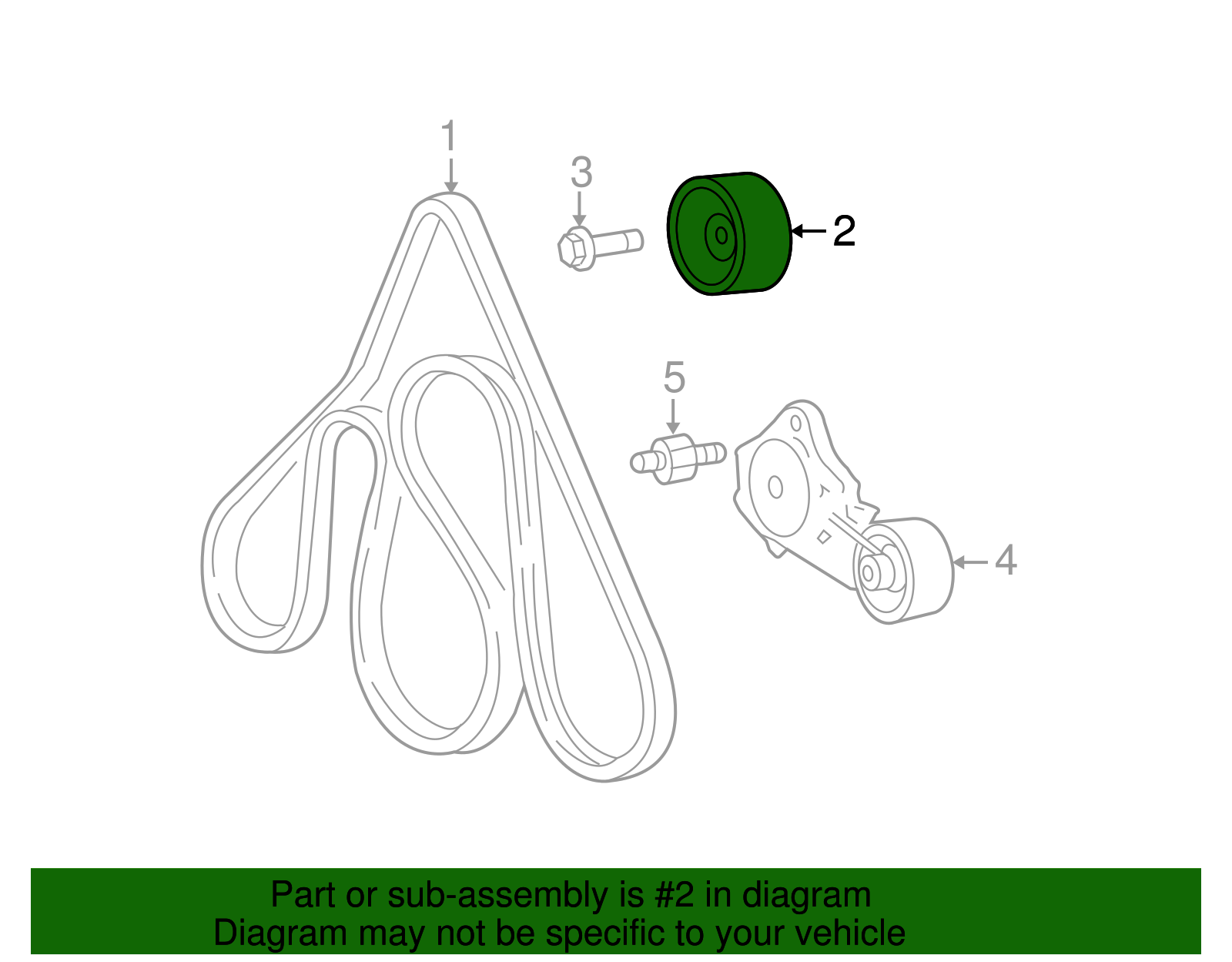 Motorcraft™ Accessory Drive Belt Idler Pulley - Ford (YS-245)