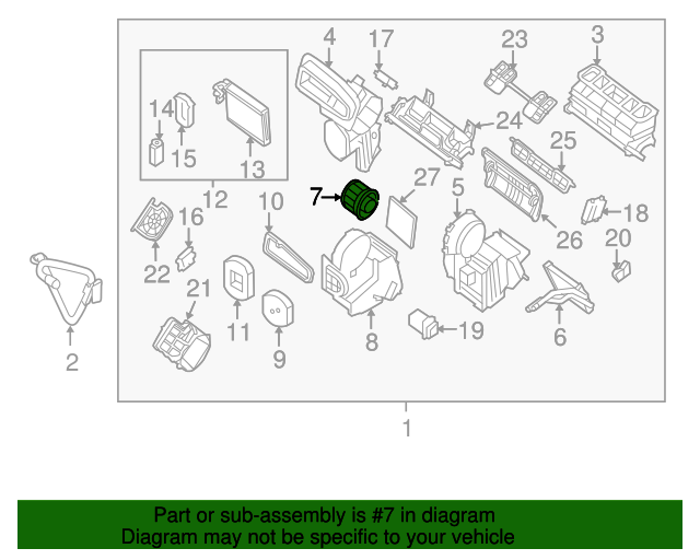 20072012 Nissan Sentra Blower Motor 27225ET00A Olympia Nissan