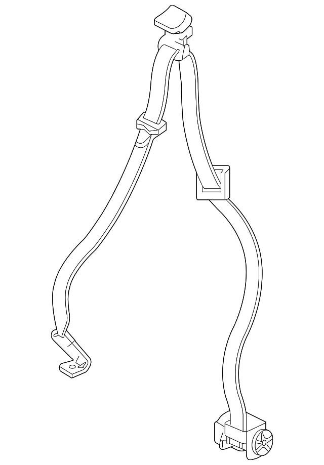 Medium Gray Driver Seat Belt with Retractor - GM (89026014)