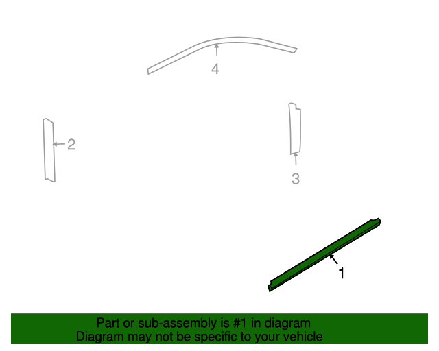 20092013 Mazda 6 Belt Molding GS3L50670F MazdaParts