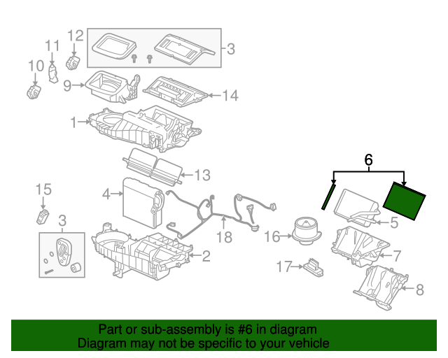 20042009 GM Heater Core Seal 89018287