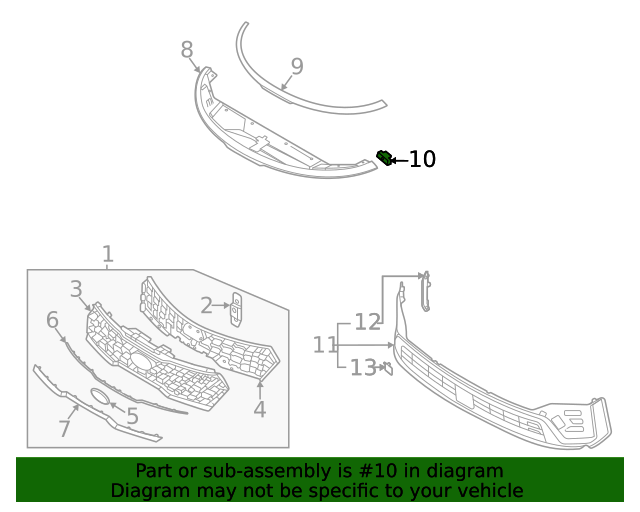 2021-2023 Kia Sorento Radiator Support Access Cover Bracket 86525-P2001 ...