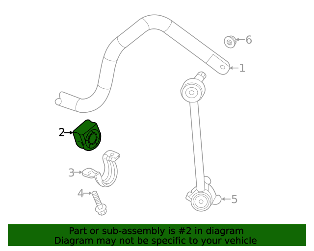 20202023 GM Front Stabilizer Shaft Insulator 84453009 GM