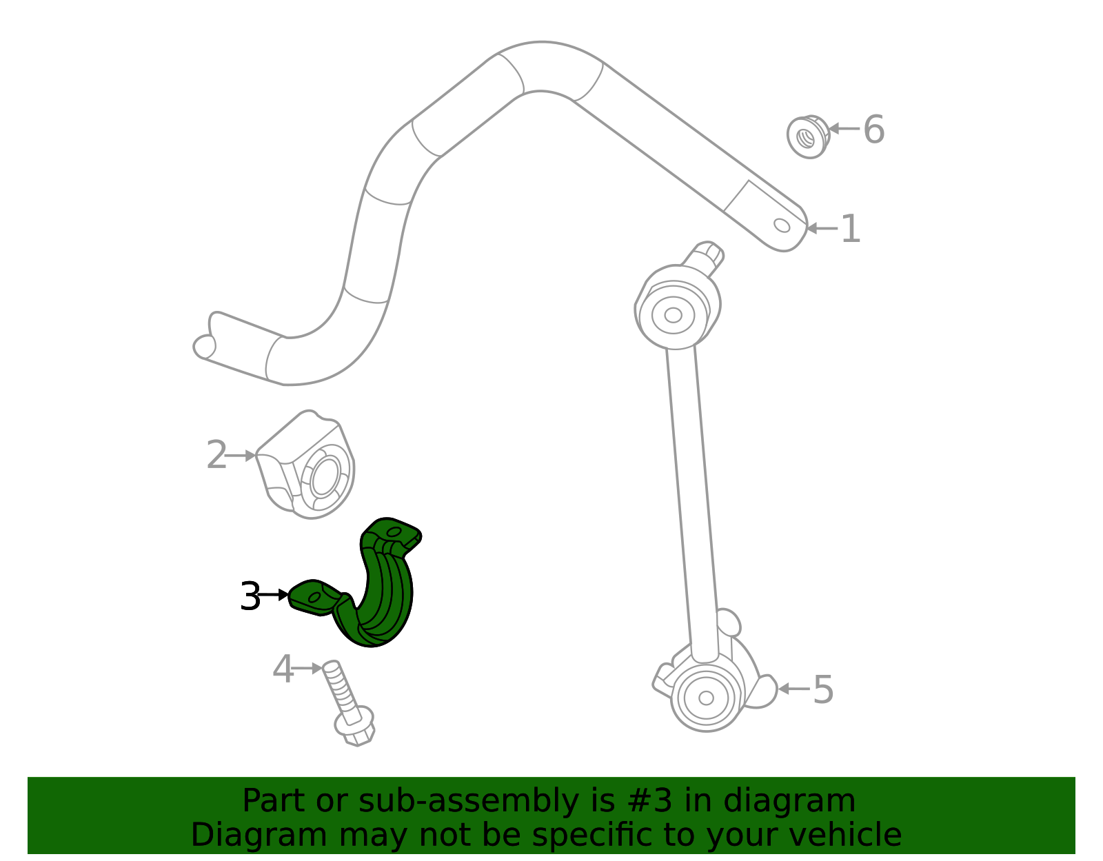 Front Stabilizer Shaft Clamp - GM (84396074)