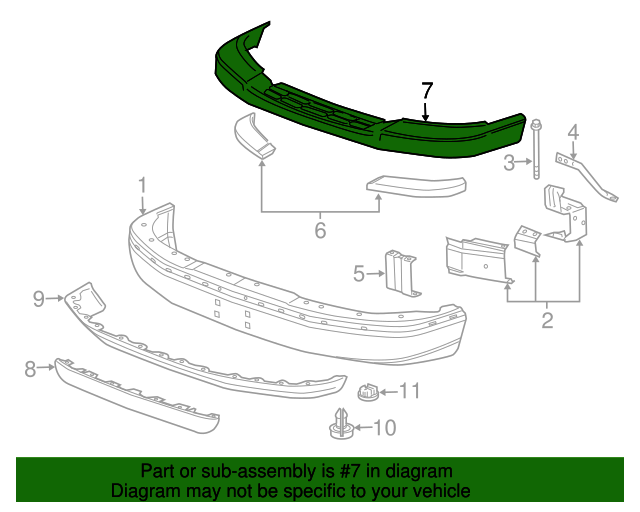 20032021 GM Front Bumper Step Pad 22890548 GM Parts Center