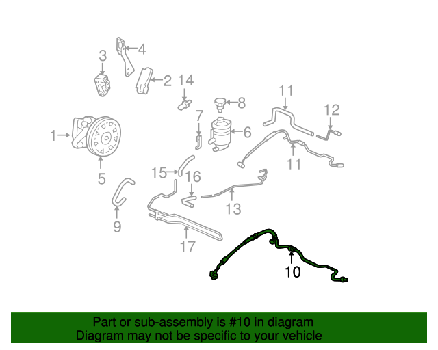 06535-SEP-306 Genuine Acura Power Steering Feed Hose Kit 06535-SEP-306 Genuine Acura Power Steering Feed Hose Kit