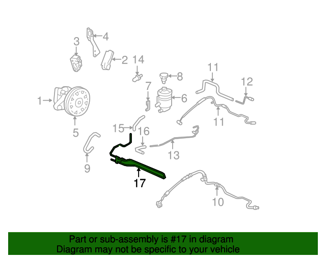 20052008 Acura TL Cooler, Power Steering Oil 53765SDBA10 OEMAcuraPart