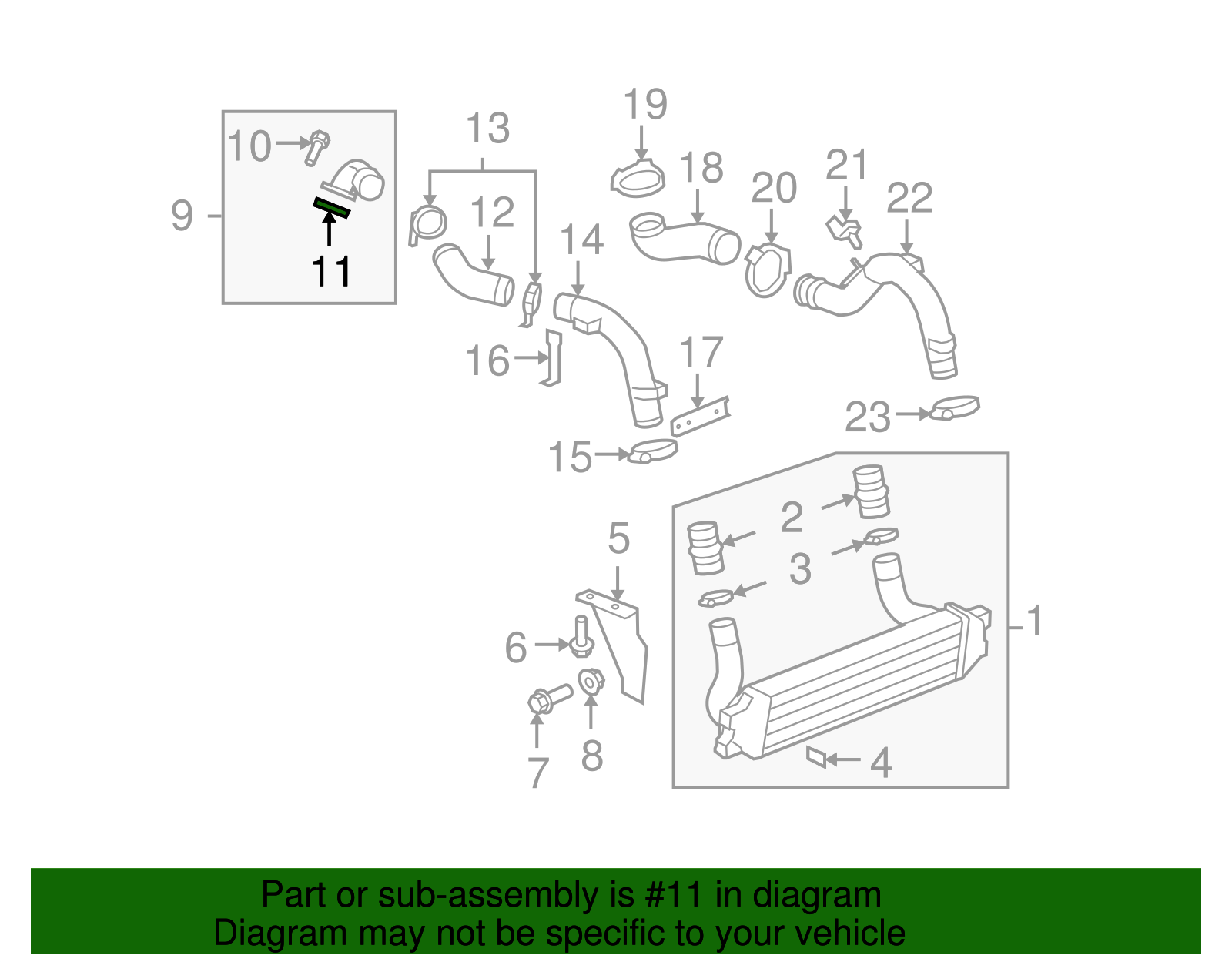Intercooler Coolant Pipe Seal - GM (12595593)