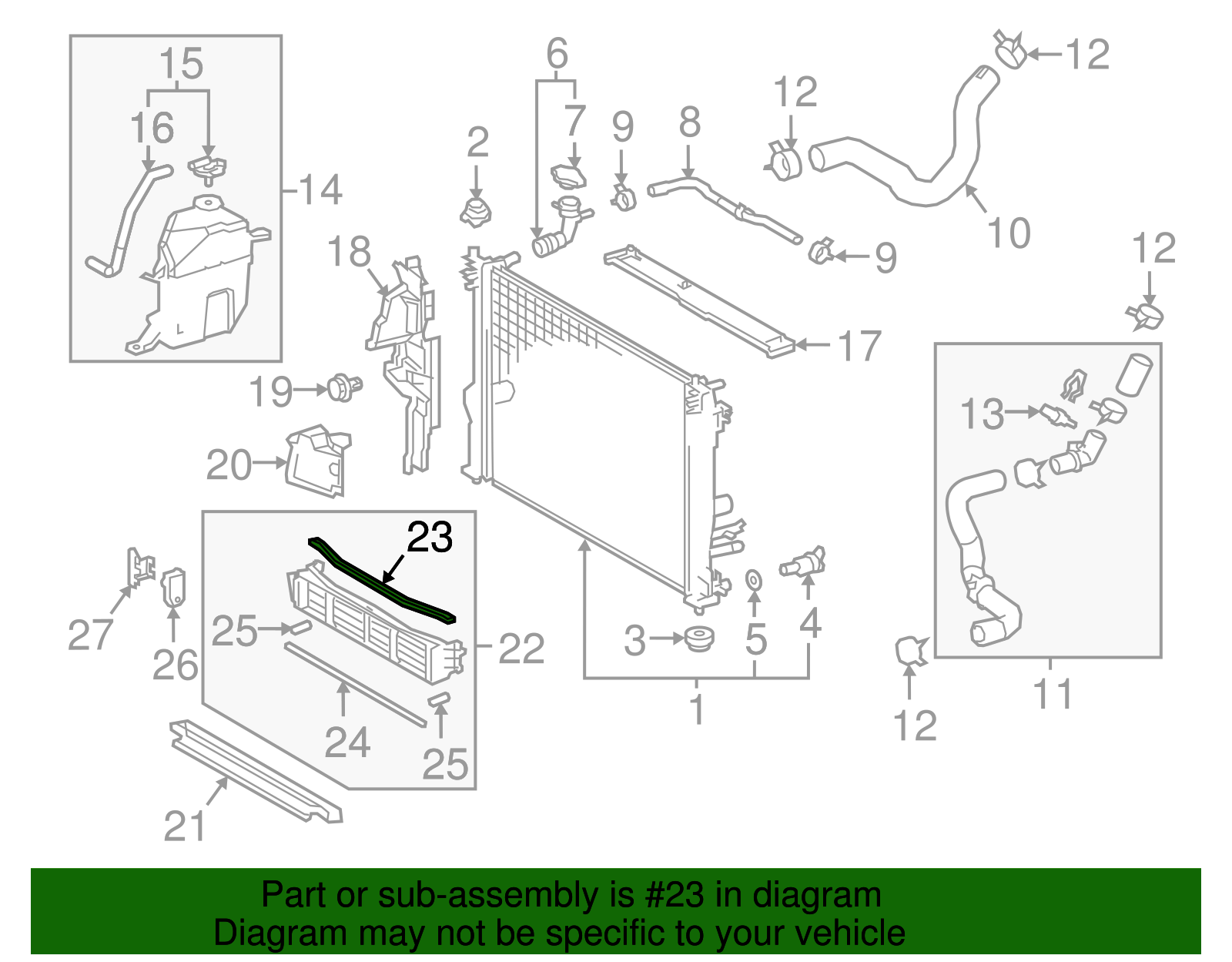 Radiator Shutter Seal - Toyota (53155-06040)