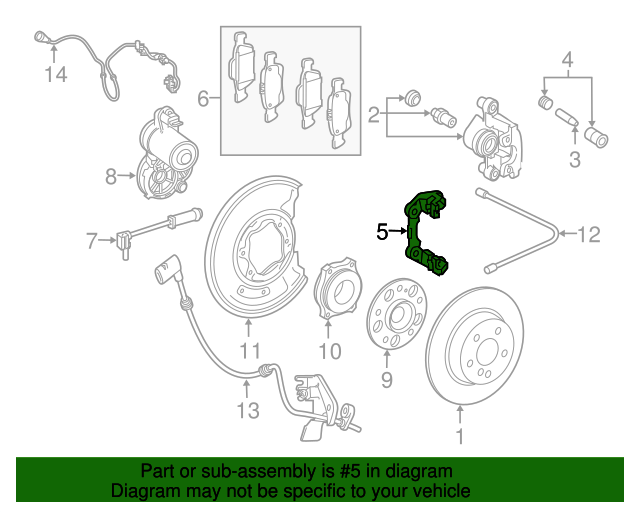 253-423-01-06 - Caliper Support 2016-2023 Mercedes-Benz | Mercedes 