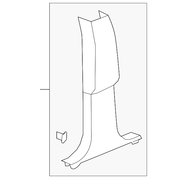 Molding Assembly-C/Pillar Lower Garnish               *Ebony - GM (25916392)