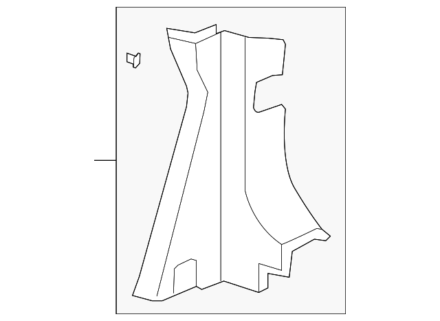 Molding Assembly-Body L/Pillar Garnish   Lower        *Ebony - GM (15778099)