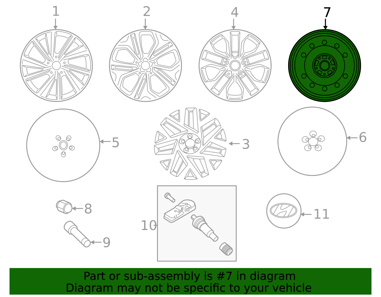 2021-2024 Hyundai Spare Wheel 52919-P2100 | OEM Parts Online