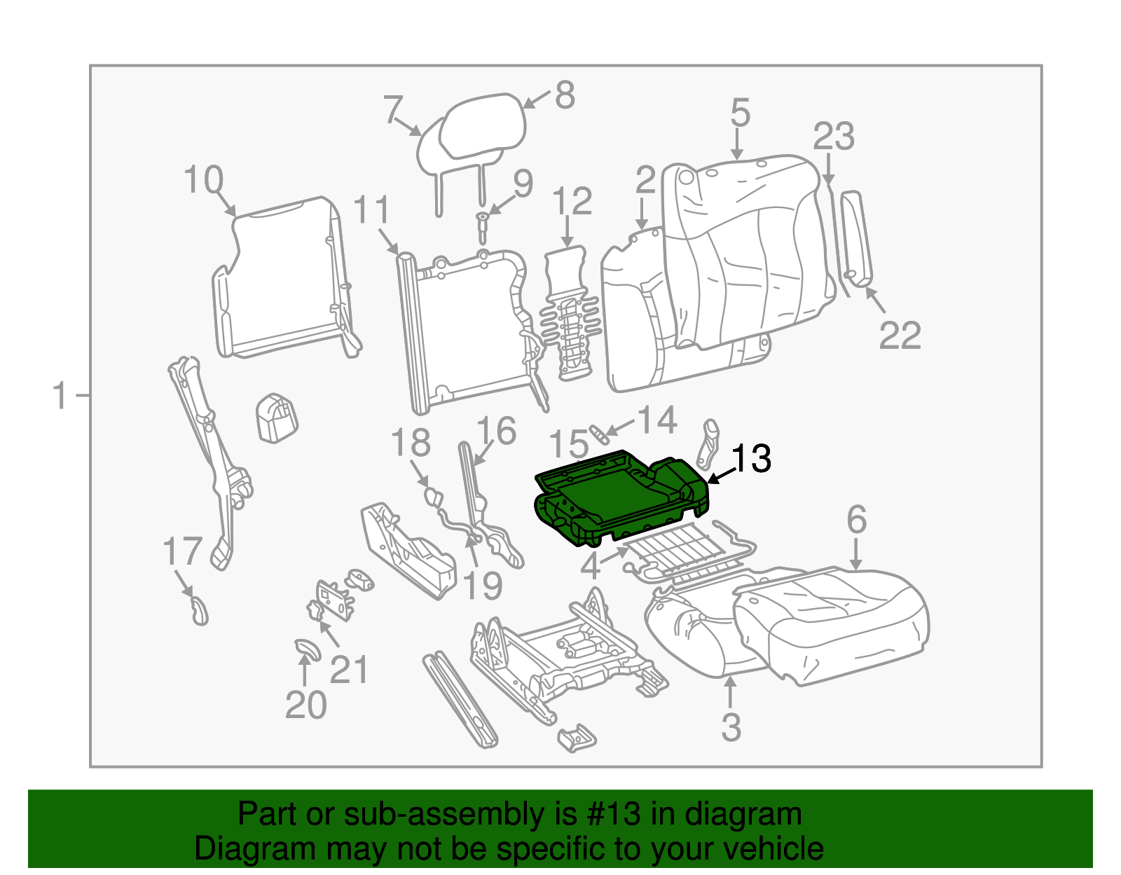 Seat Frame - GM (88936465)