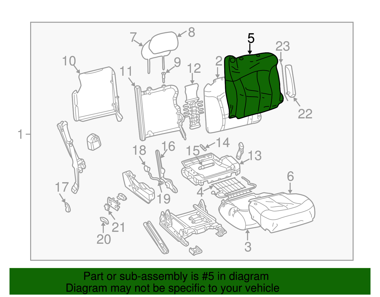 Seat Back Cover - GM (88936474)
