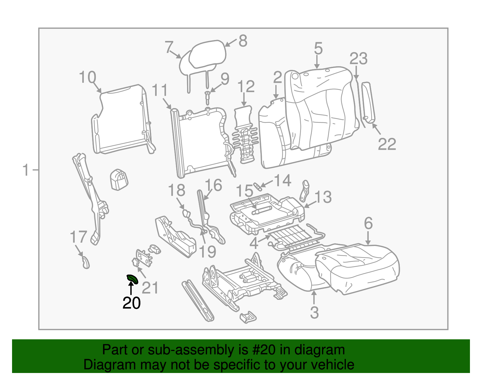 Seat Back Recliner Adjustment Handle - GM (88935018)