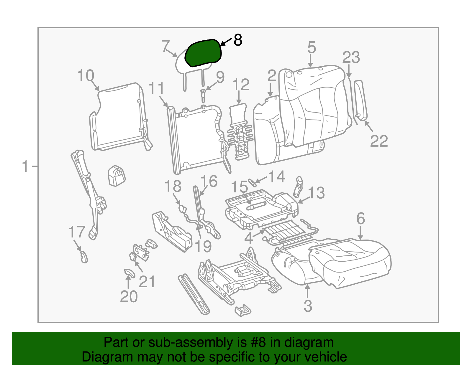 Headrest Cover - GM (88936415)