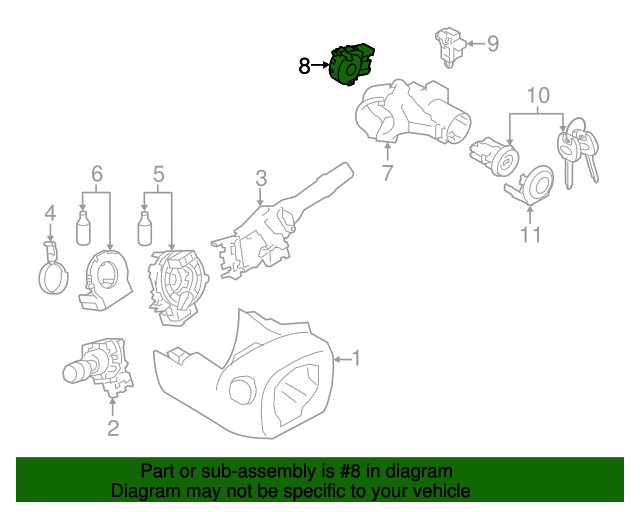 20152021 Subaru Ignition Switch 83131AL00A