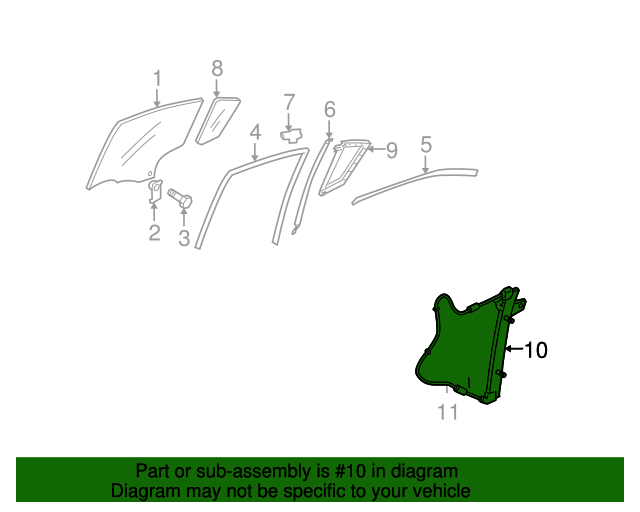 20062015 Mazda 5 Window Regulator C23573590B MazdaParts