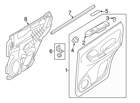 Interior Trim - Rear Door for 2011 Ford Escape | Lasco Auto Parts