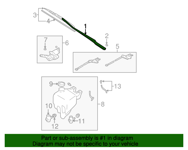 19982005 Subaru Forester Windshield Wiper Arm 86532FC030 QuirkParts