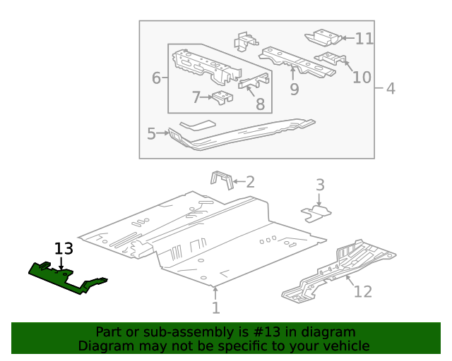 2017 Buick LaCrosse Passenger Side Underbody Rear Air Deflector