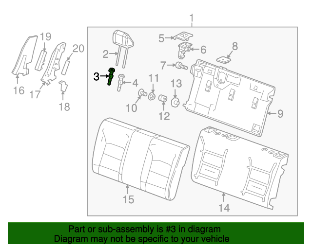 20162018 Chevrolet Cruze Headrest Guide 13444116