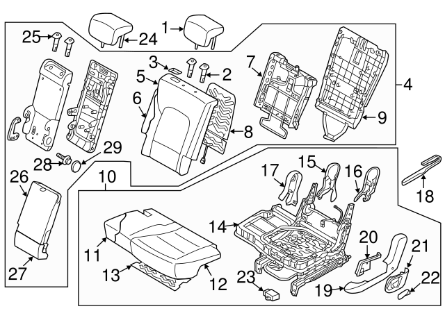 Genuine Hyundai 88375-4Z010-NBC Headrest Guide Assembly Genuine Hyundai 88375-4Z010-NBC Headrest Guide Assembly