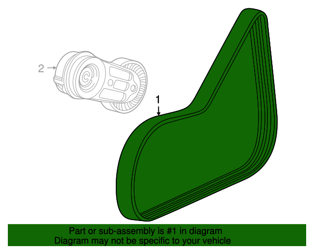 55565302 OEM GM Serpentine Belt GM Parts Center