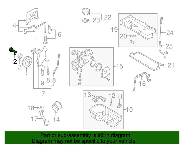 2312726810 Crankshaft Pulley Bolt 20002011 Hyundai Accent World