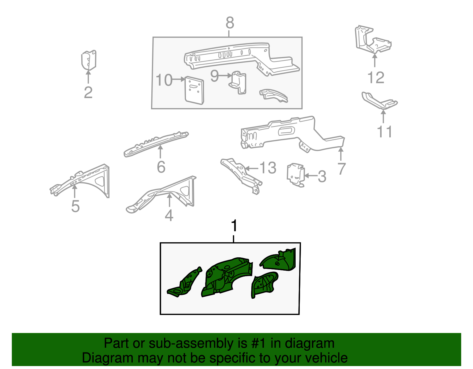 Apron Assembly - Ford (YW4Z-16054-BA)