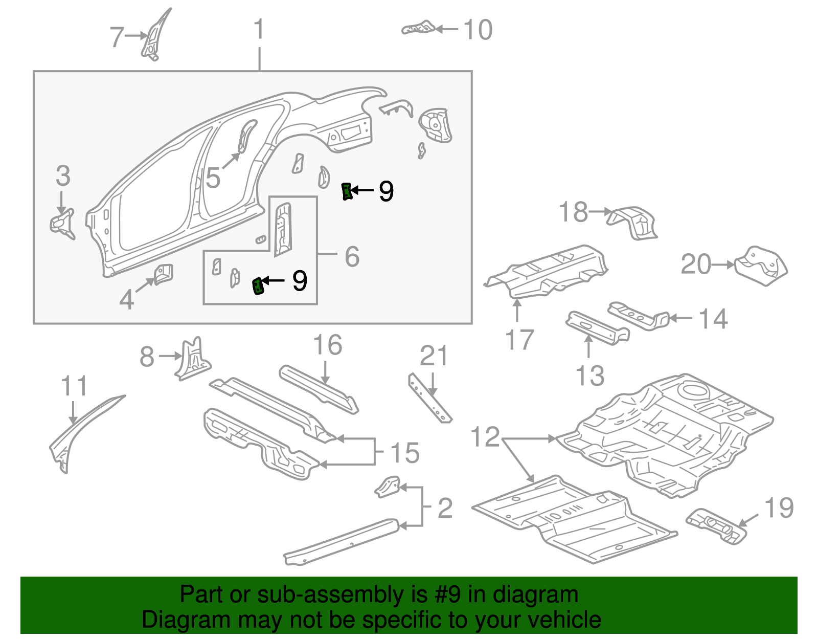 Door Lock Striker Plate - GM (11562442)