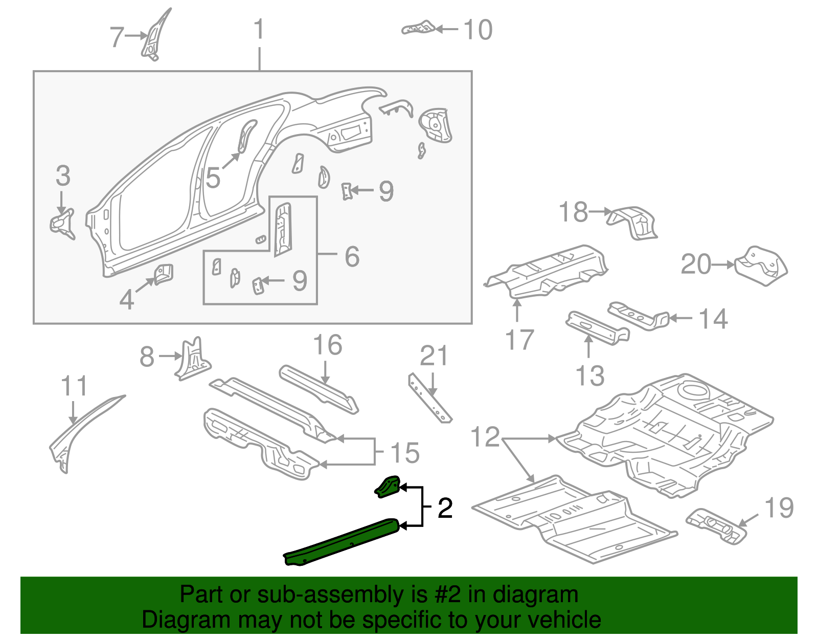Rocker Reinforced - GM (12480913)