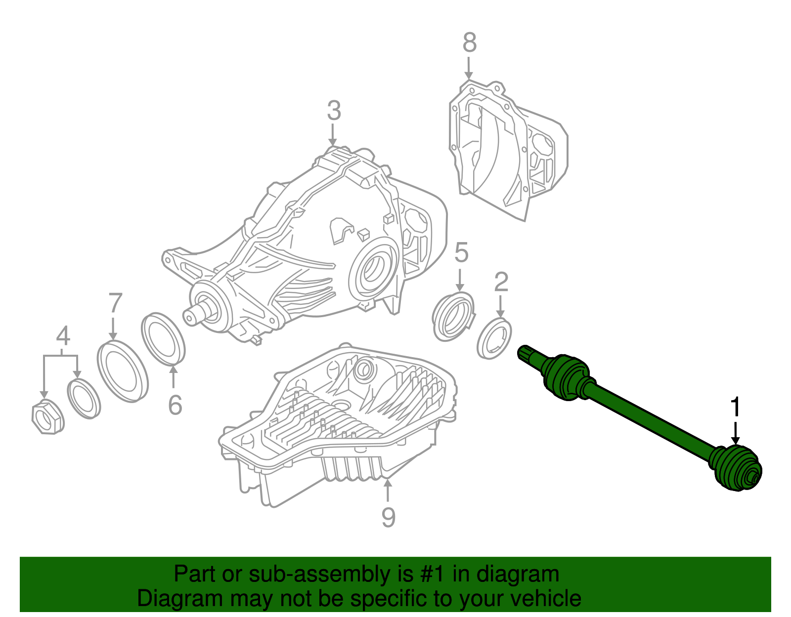 2020-2023 BMW M550i xDrive Axle Assembly 33-20-8-689-576 | BMW Parts ...