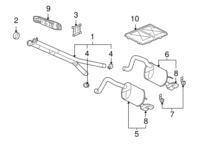 GM OEM Exhaust-Intermed Pipe Hanger 15784473
