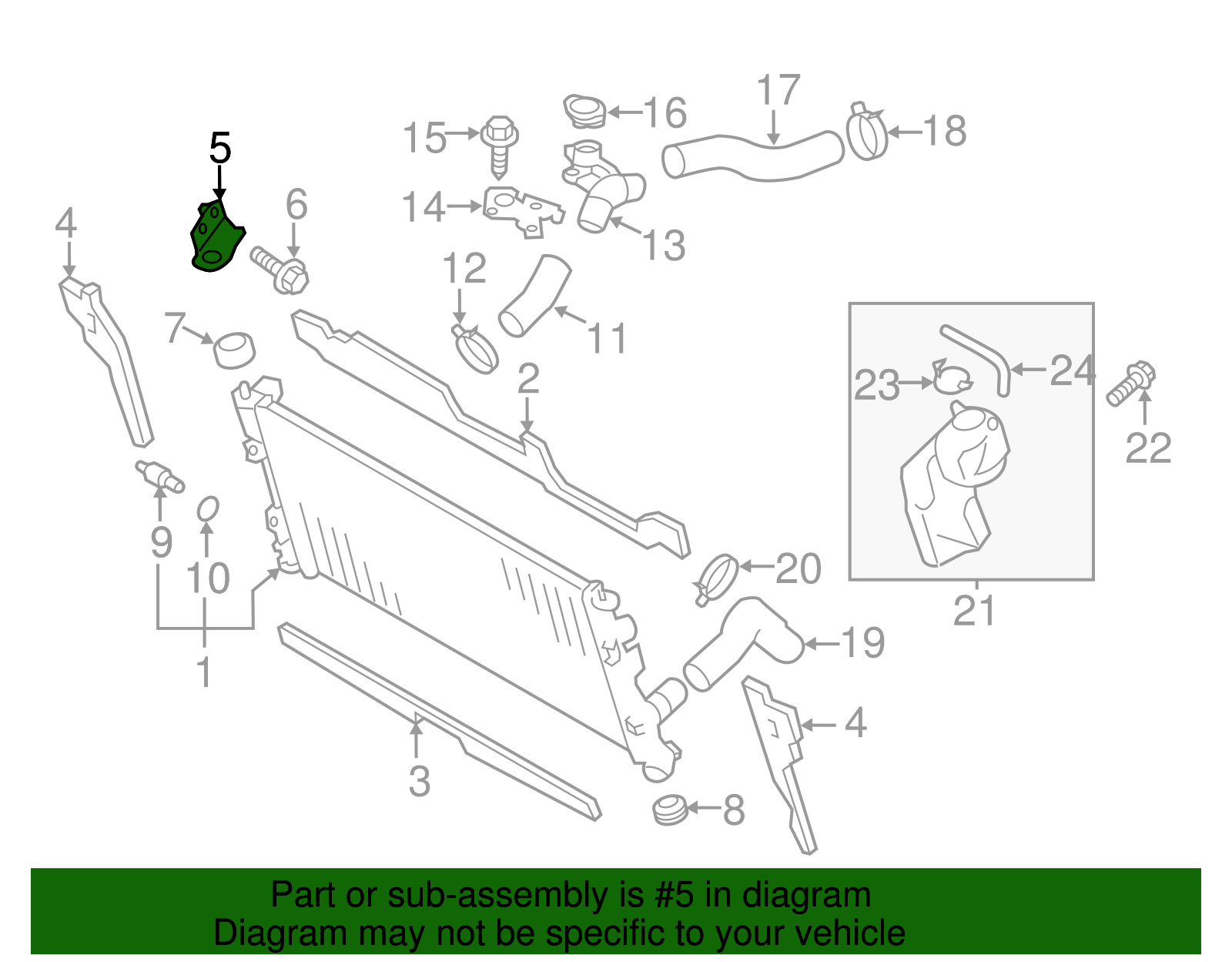 Radiator Assembly Upper Bracket - Scion (SU003-01176)