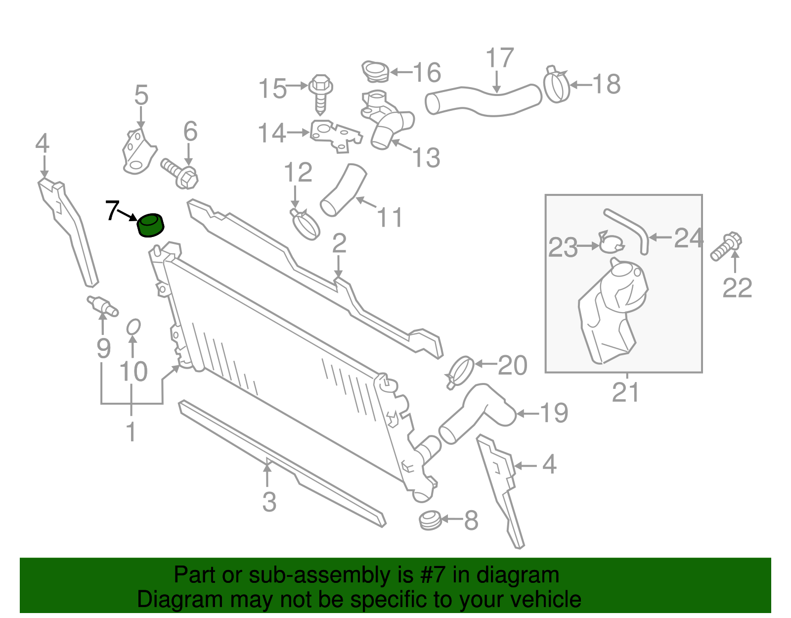 Radiator Assembly Mount Cushion - Scion (SU003-01182)