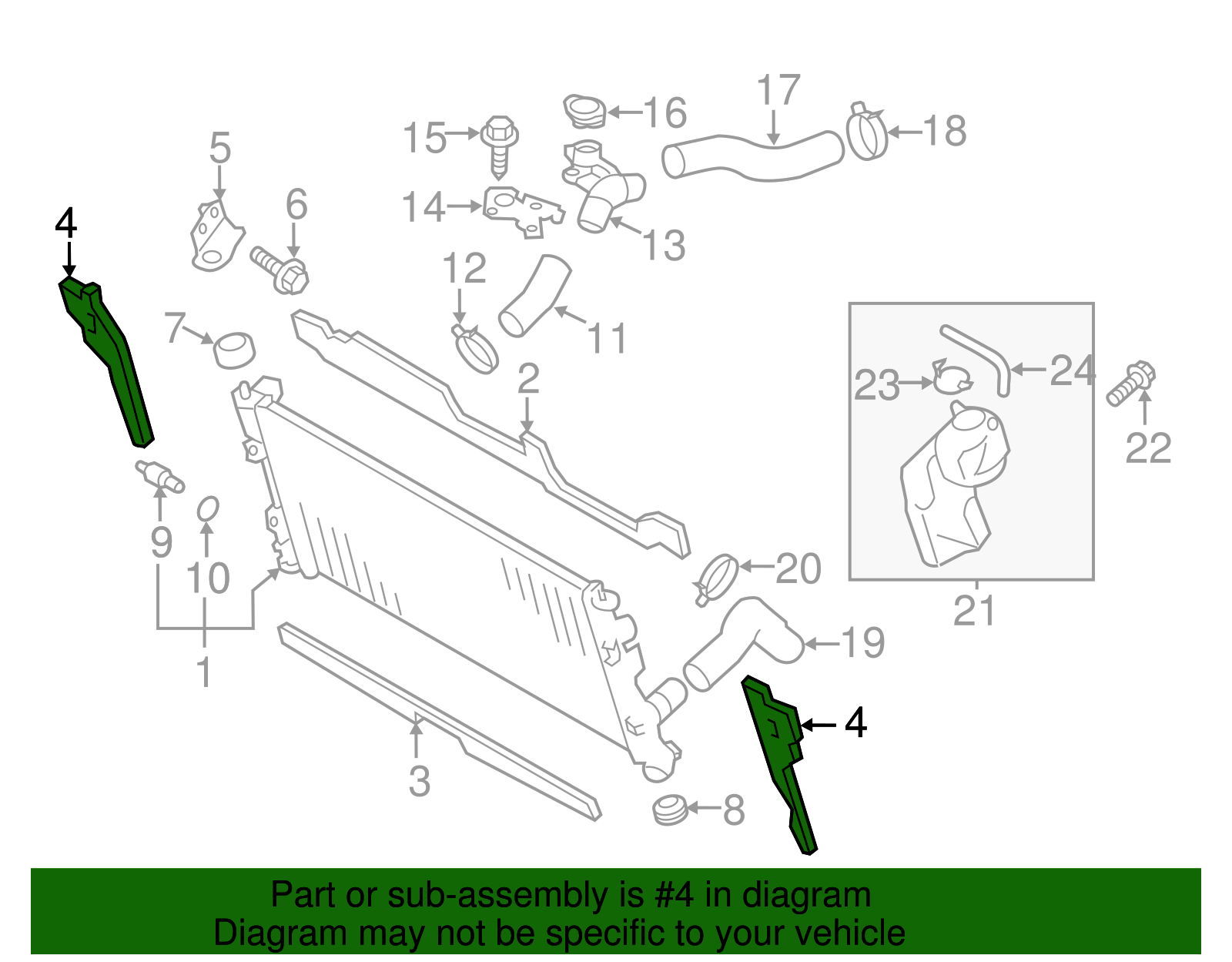 Radiator Assembly Side Seal - Toyota (SU003-01193)