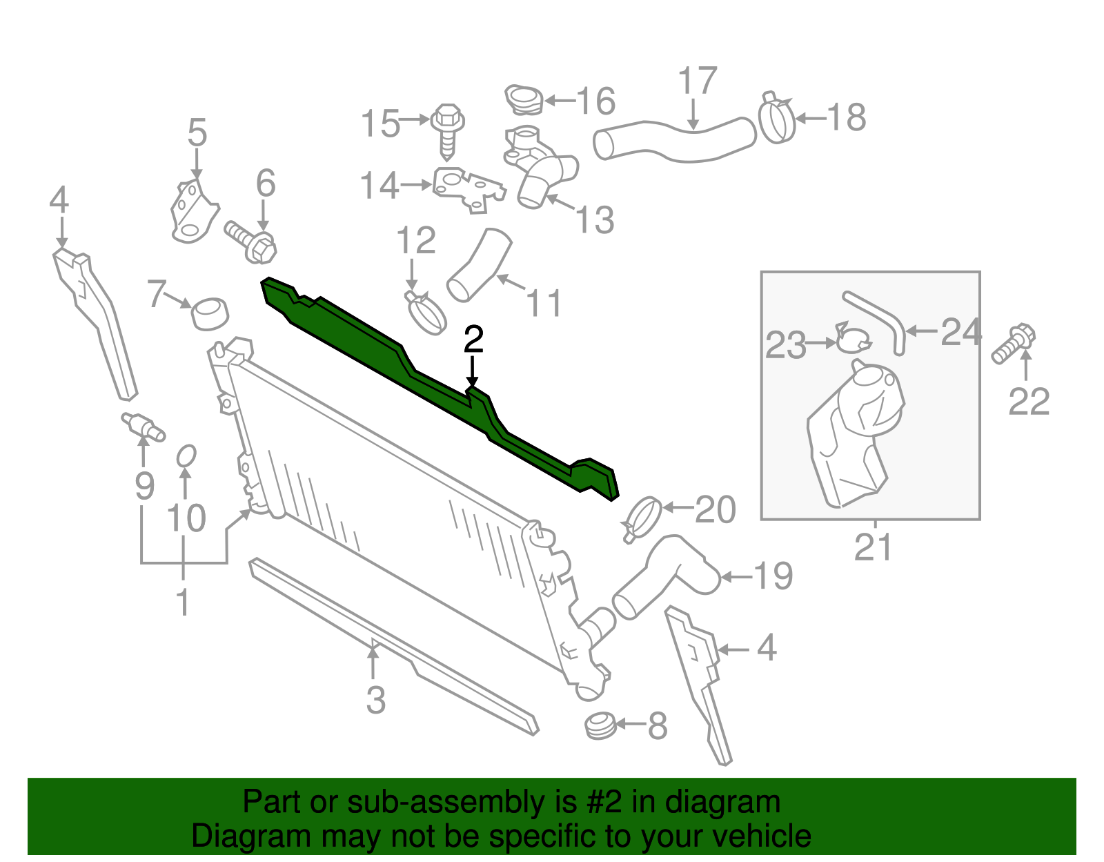 Radiator Assembly Upper Seal - Scion (SU003-01192)