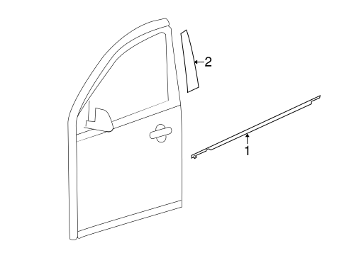 Exterior Trim - Front Door for 2013 Nissan Versa #0