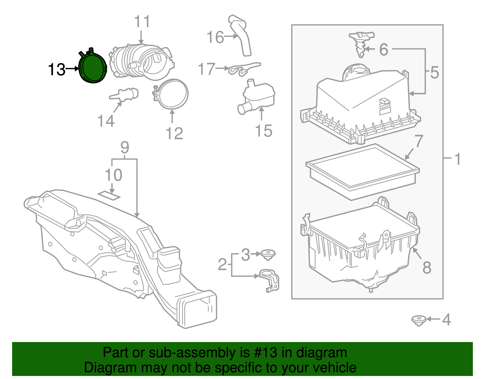 Air Inlet Hose Clamp - Scion (90466-71001)