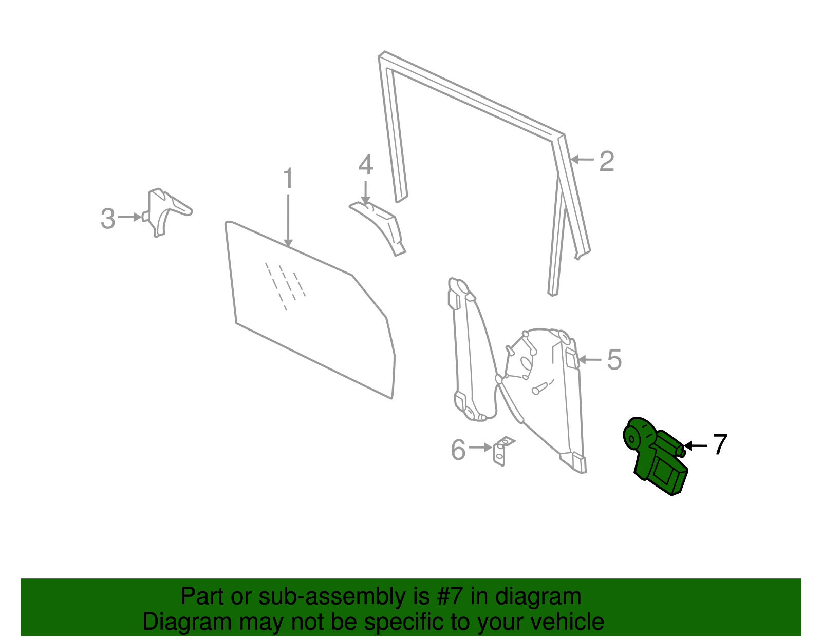 Window Motor - Volkswagen (7L0-959-703-C-VIN)