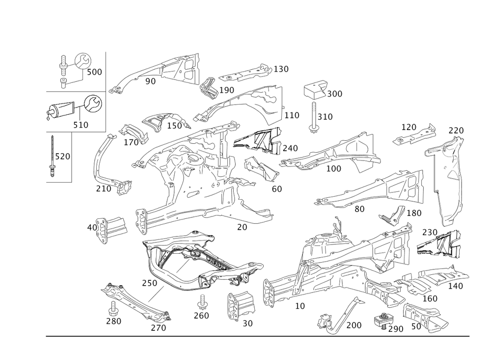221-626-25-16 - Reinforcement 1954-2014 Mercedes-Benz | Mercedes-Benz ...