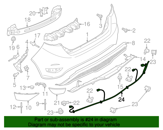 Genuine OEM Wire Harness Part D2BZ15K868E Fits 20142019 Ford Fiesta