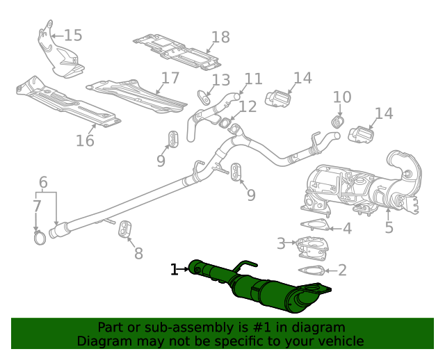 2020 Chevrolet Silverado 1500 Catalytic Converter 84749005